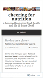 Mobile Screenshot of cheeringfornutrition.com